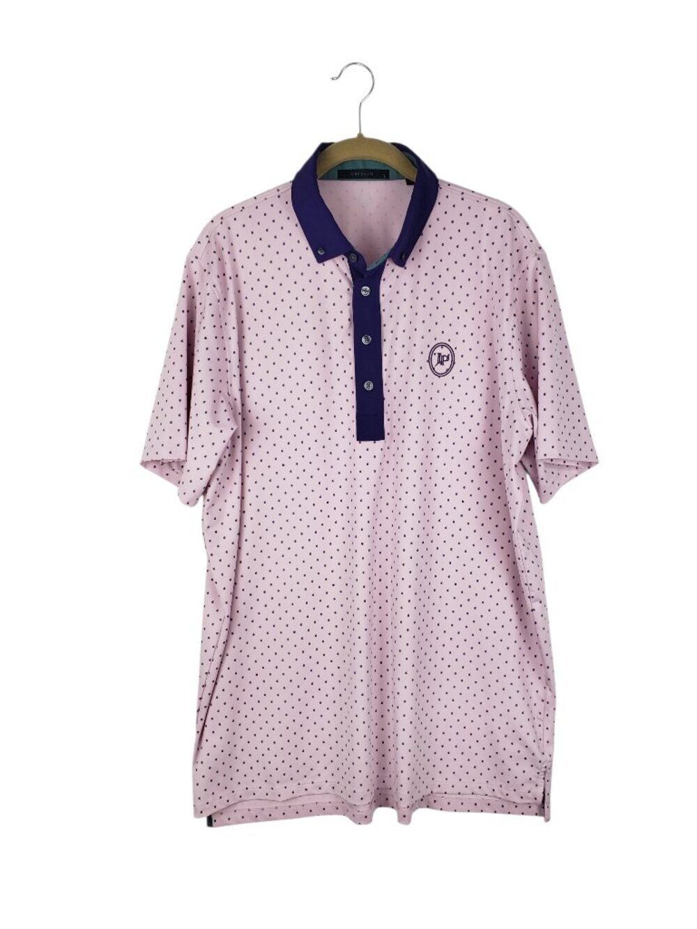 Greyson Icon G Golf Polo Shirt Pink Purple TPC Jasna Polana Short Sleeve